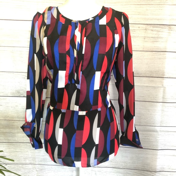 Dana Buchman Tops - Dana Buchman | Colorful Half Circles Blouse
